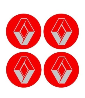 Stickers 4X CENTRE DE ROUE RENAULT Diam. 60mm