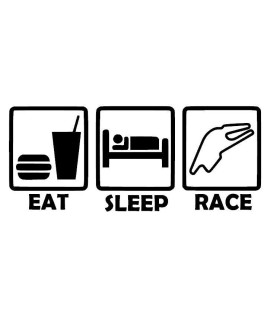 Stickers EAT SLEEP RACE 2