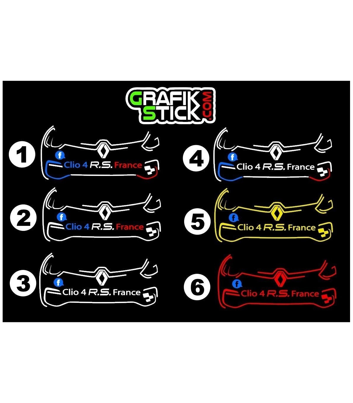 Stickers Clio 4Rs France