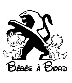 Stickers BÉBÉ A BORD PEUGEOT JUMEAUX Fille / Garçon #2
