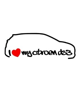 Stickers I Love My Citroën DS3 Droit
