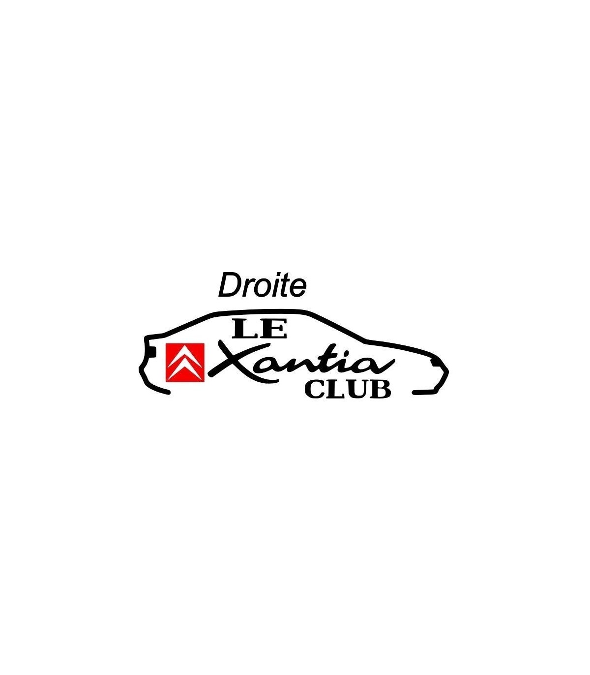 Stickers Le club Xantia Carré rouge sens droit