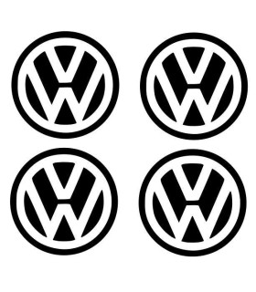 Stickers 4X CENTRE DE ROUE VW 60mm