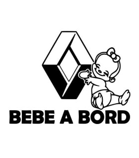 Stickers BÉBÉ A BORD RENAULT FILLE