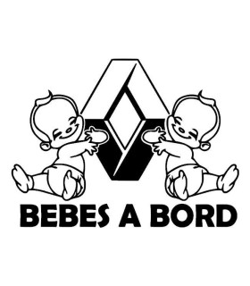 Stickers BÉBÉ A BORD RENAULT JUMEAUX
