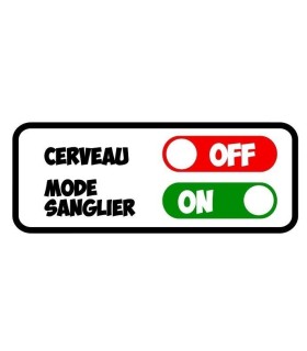 Stickers Sanglier & Cerveau Modèle 2