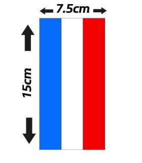 Stickers DRAPEAU FRANÇAIS 15cm X 7.5cm