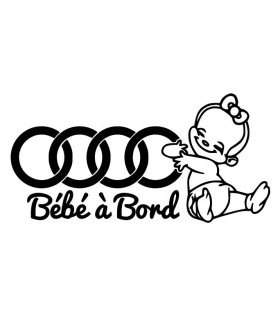 Stickers BÉBÉ A BORD AUDI FILLE