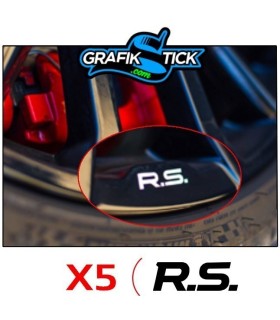 Kit de 5 Stickers RS pour jante clio 4rs / Megane 4RS...