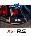 Kit de 5 Stickers RS pour jante clio 4rs / Megane 4RS...