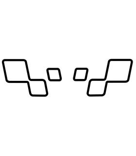 Paire de Stickers de portes Megane Trophy-R