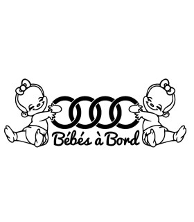 Stickers BÉBÉ A BORD AUDI FILLE
