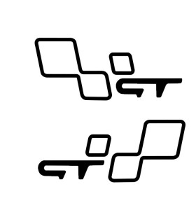 Paire de Stickers GT de portes Megane