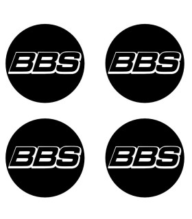 Stickers 4X CENTRE DE ROUE BBS 60mm Type 1