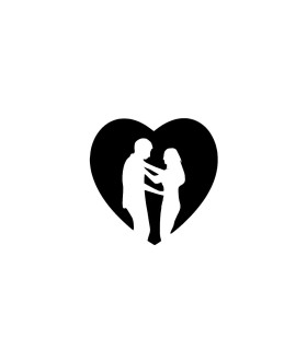 Stickers CŒUR COUPLE 1